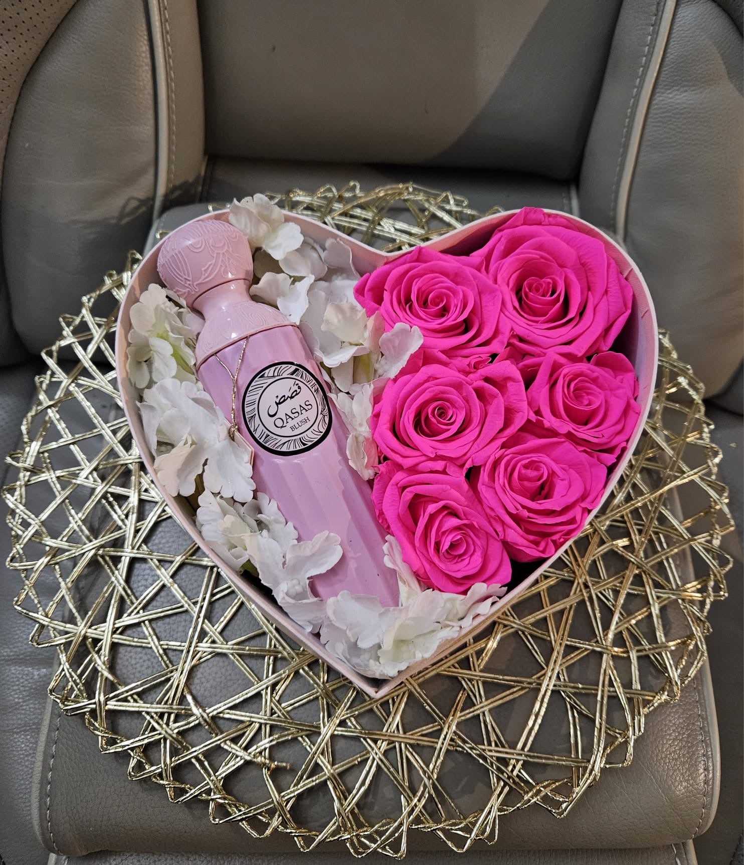 Small Box of preserved roses & perfume