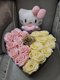 Medium Box of preserved roses & plushie